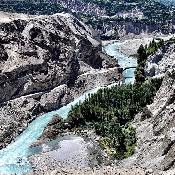 Turquoise Colour | Hunza River | View From Altit Fort | Hunza Valley | Gilgit-Bastistan PAK