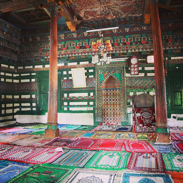 Colourful & Vibrant | Main Prayer Hall, Chaqchan Masjid | 700 Years Old, Founded By Mir Sayyid Ali Hamadani | Chaqchan = Miraculous | Grandeur Iranian & Tibetan Design | Khaplu Valley, Baltistan | Northern PAK