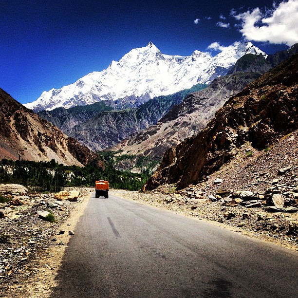 Welcome to Hunza Valley ! | That's Rakaposhi Peak In Front Of You | On Your Left is the Ancient Silk Road | Hunza-Nagar | Karakoram Highway | Gilgit-Baltistan, Northern Pakistan