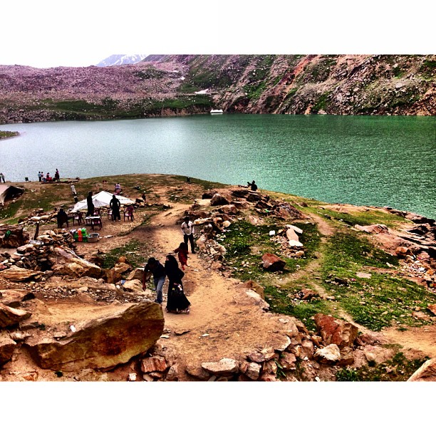 Arrived at this Green Lake | #Lulusar Lake | #iPhoneography | #Kaghan Valley | Northern Pakistan Trip 2013 | #Khyber #Pakhtoonkhwa Province | #Pakistan